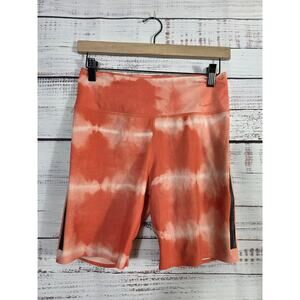 Nike Dri-Fit Women's Training Shorts Medium Coral Tie Dye Mid rise